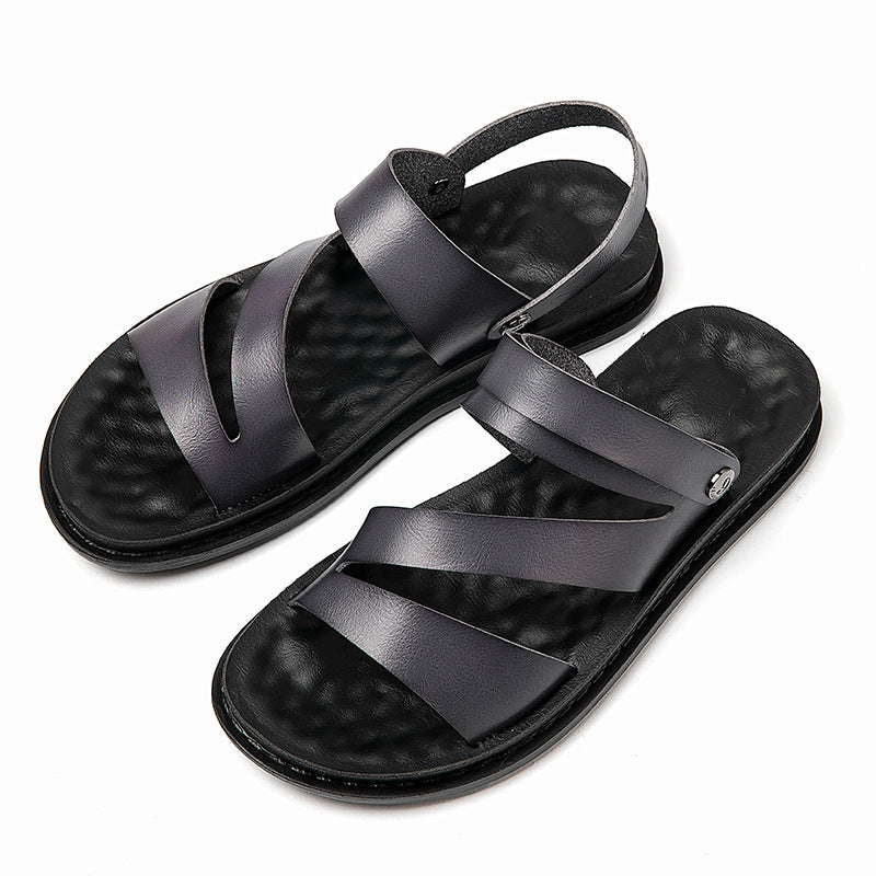 Men Leather Sandals | Casual Summer Sandals | Outdoor Beach Wear | Comfortable Everyday