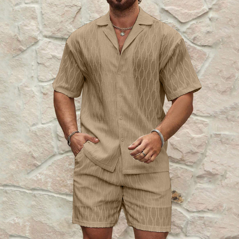 Men’s Summer Co-Ord Set – Casual Shirt & Shorts Beach Vacation Outfit for Men