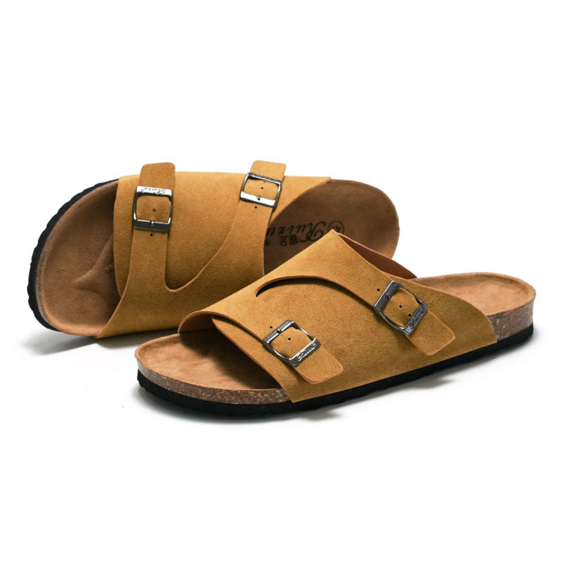 Women’s Cork Sandals for Outdoor Wear | Comfortable Lightweight Flat Slides with Arch Support