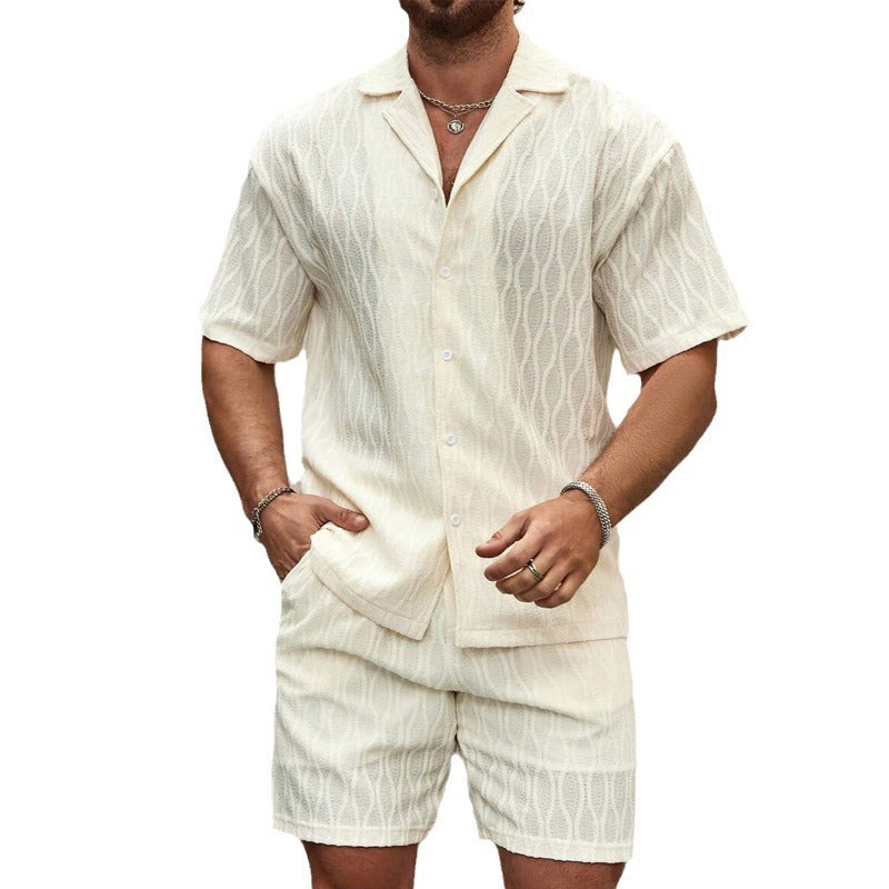 Men’s Summer Co-Ord Set – Casual Shirt & Shorts Beach Vacation Outfit for Men