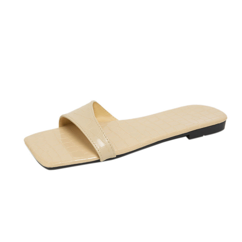 Women’s Flat Casual Slippers – Lightweight Slip-On Summer Sandals for Daily Wear