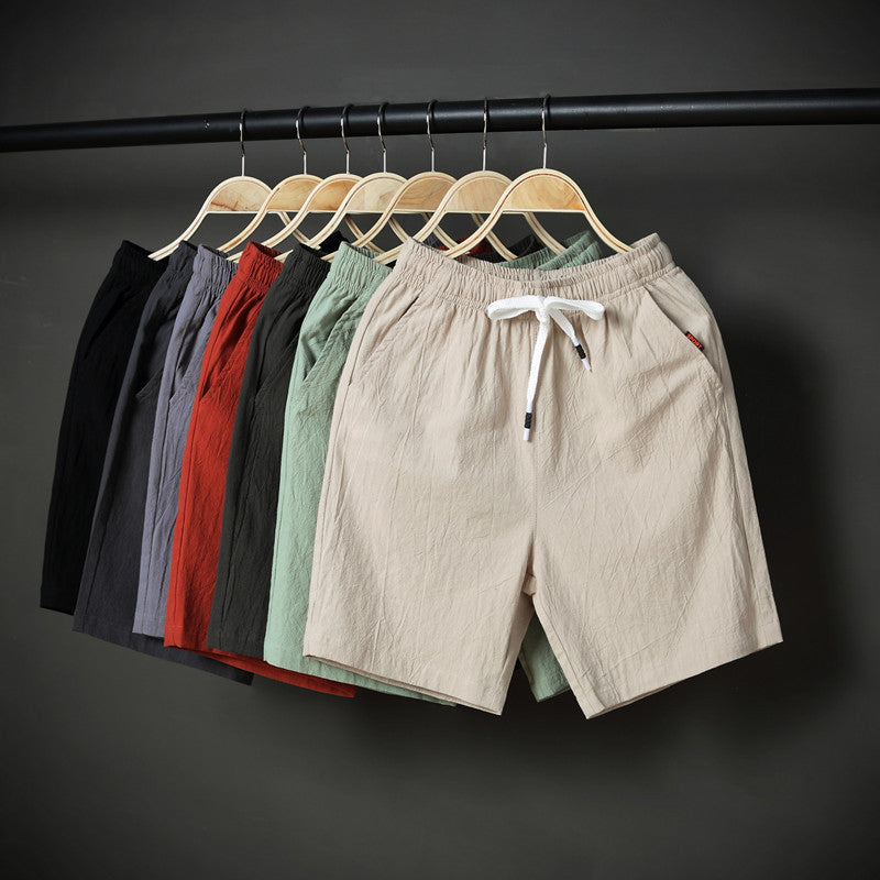 Men Cotton Linen Shorts | Loose Fit Summer Shorts | Casual Beach Streetwear