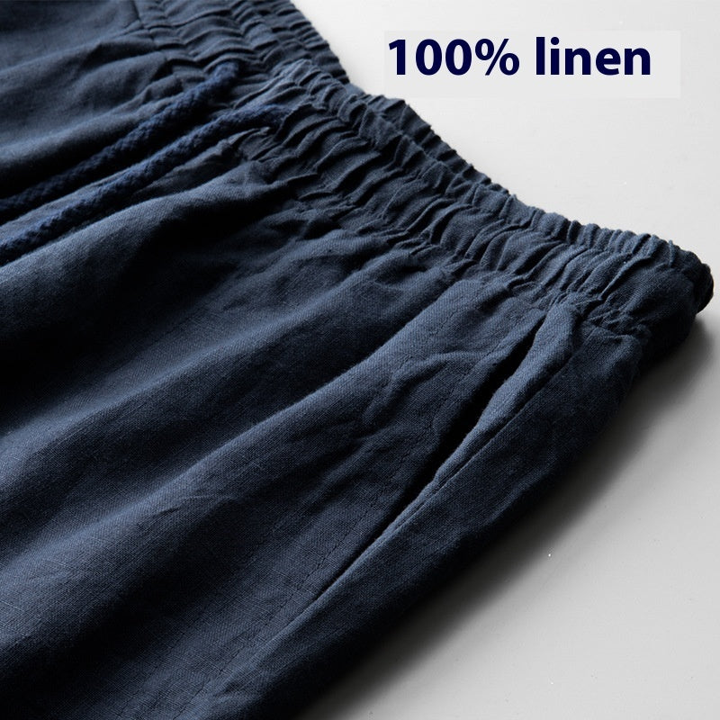 Men Linen Shorts | Straight Fit Summer Shorts | Breathable Casual Beach Wear