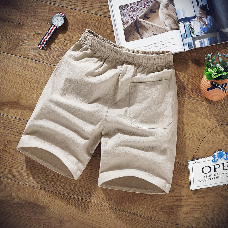 Men Cotton Linen Shorts | Loose Fit Summer Shorts | Casual Beach Streetwear