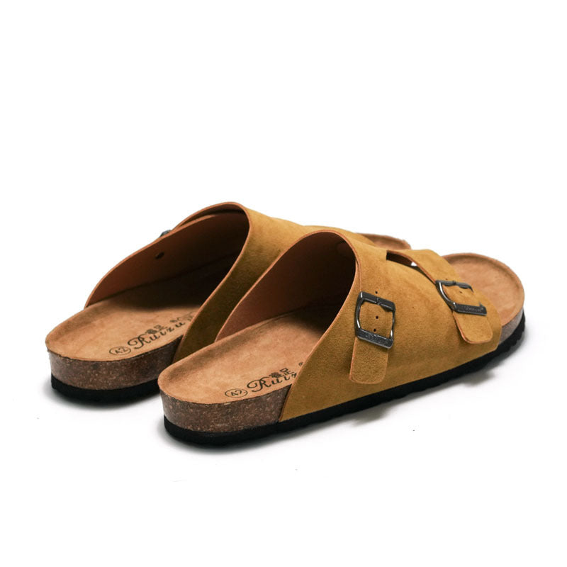 Women’s Cork Sandals for Outdoor Wear | Comfortable Lightweight Flat Slides with Arch Support