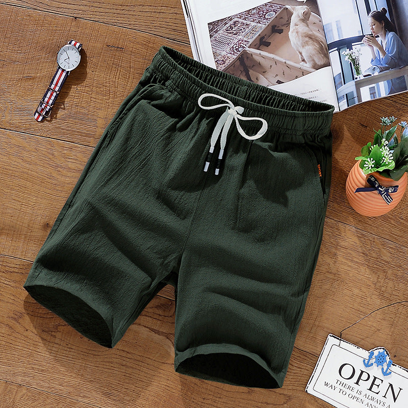 Men Cotton Linen Shorts | Loose Fit Summer Shorts | Casual Beach Streetwear