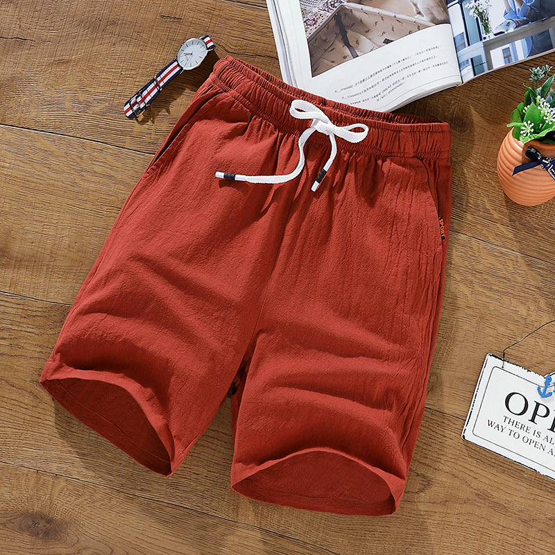 Men Cotton Linen Shorts | Loose Fit Summer Shorts | Casual Beach Streetwear