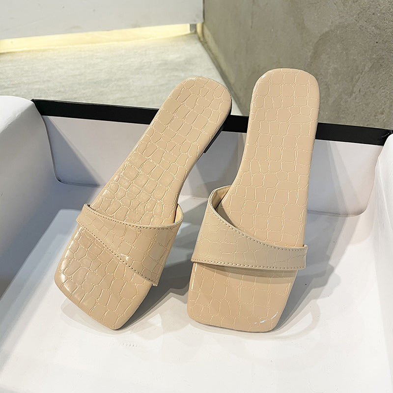 Women’s Flat Casual Slippers – Lightweight Slip-On Summer Sandals for Daily Wear