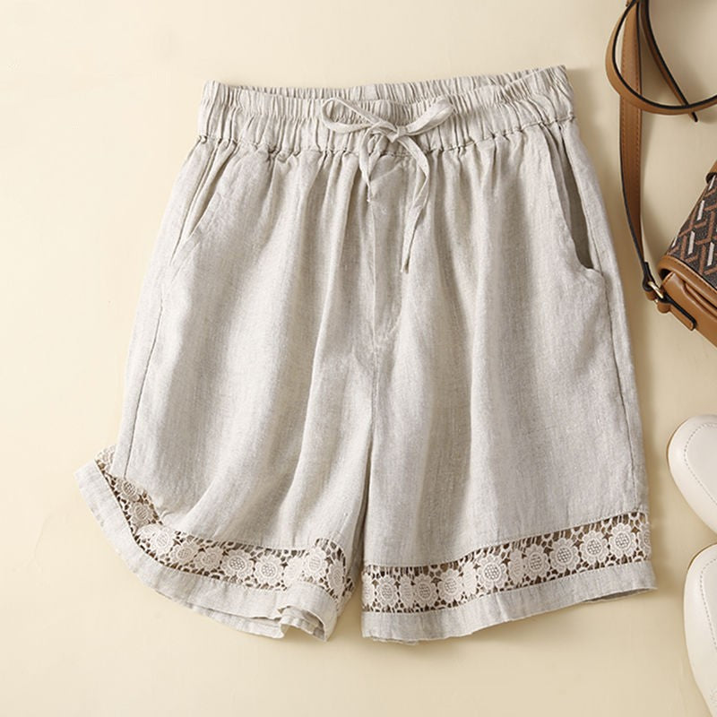 Women’s Thin Linen Shorts | Lightweight Breathable Casual Summer Beach Shorts for Women