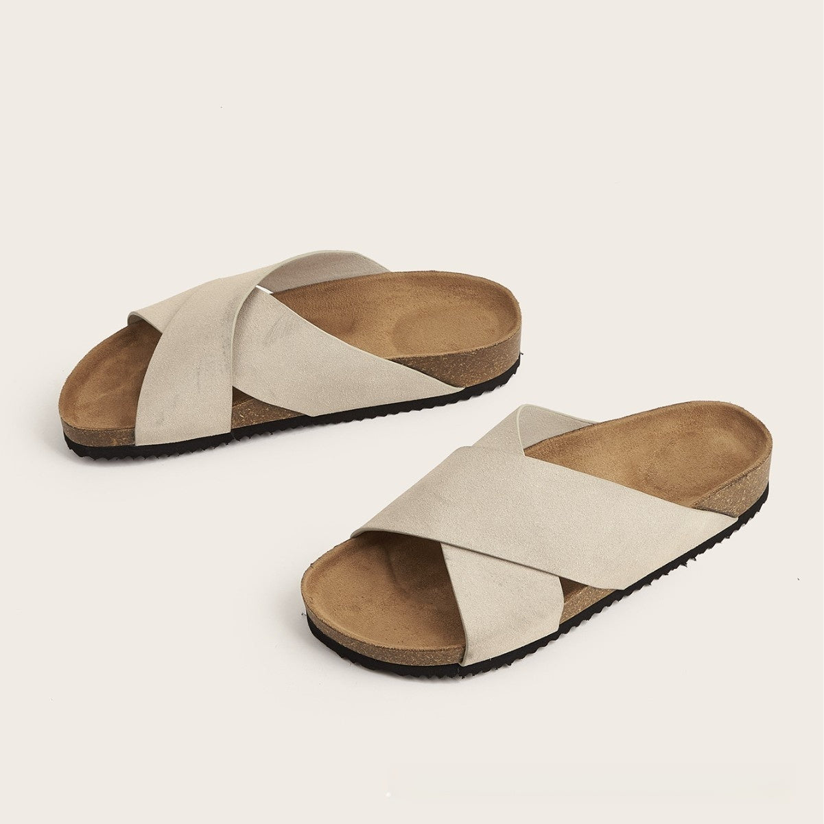 Women’s Plus Size Roman Flat Sandals | Cross Strap Slip-On Summer Sandals for Casual, Travel and Everyday Wear