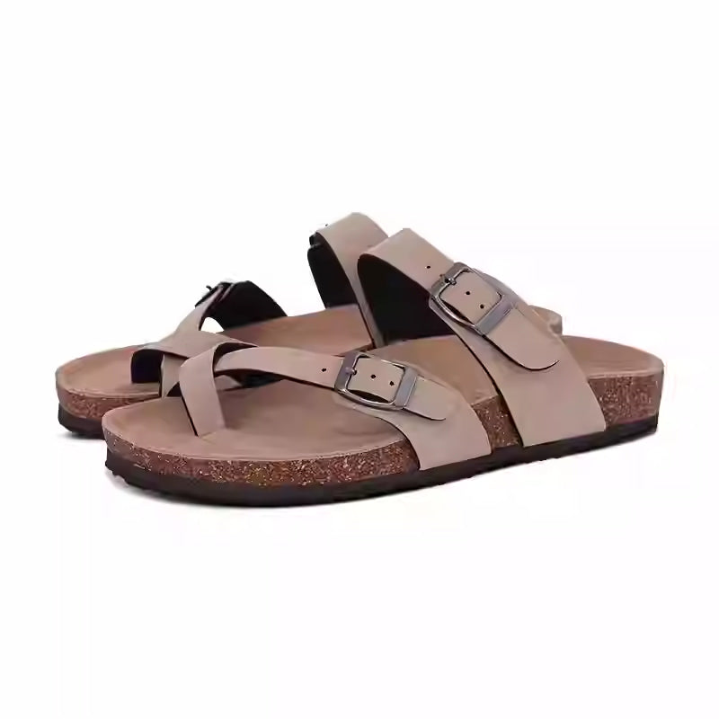 Women’s Cork Trendy Summer Sandals | Comfortable Outdoor Casual Slides for Travel, Beach and Everyday Wear