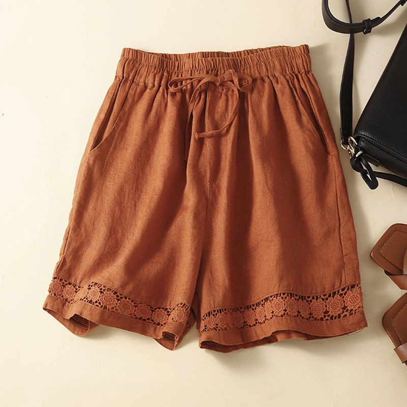 Women’s Thin Linen Shorts | Lightweight Breathable Casual Summer Beach Shorts for Women