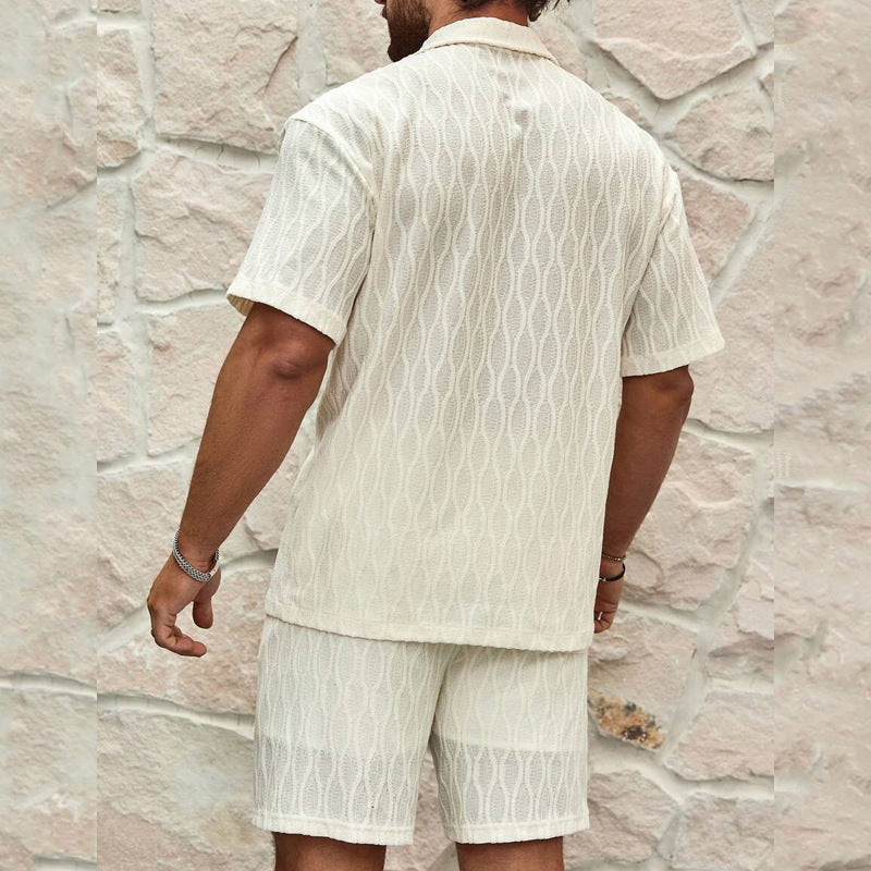 Men’s Summer Co-Ord Set – Casual Shirt & Shorts Beach Vacation Outfit for Men