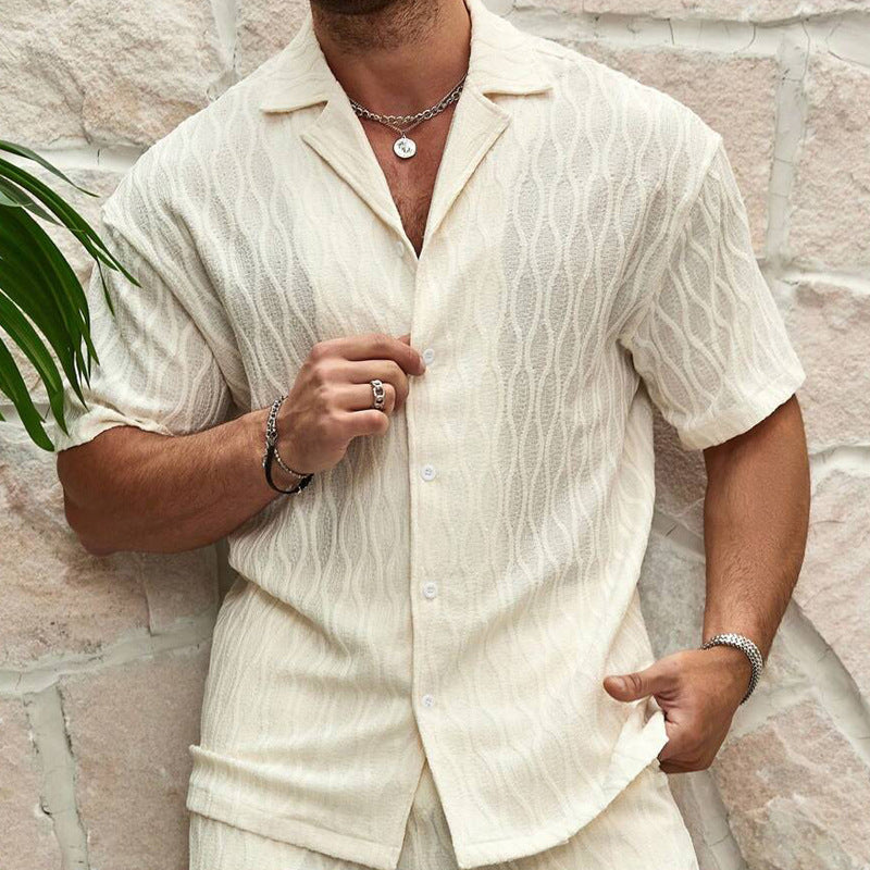 Men’s Summer Co-Ord Set – Casual Shirt & Shorts Beach Vacation Outfit for Men