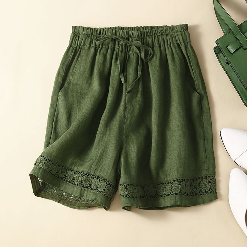 Women’s Thin Linen Shorts | Lightweight Breathable Casual Summer Beach Shorts for Women