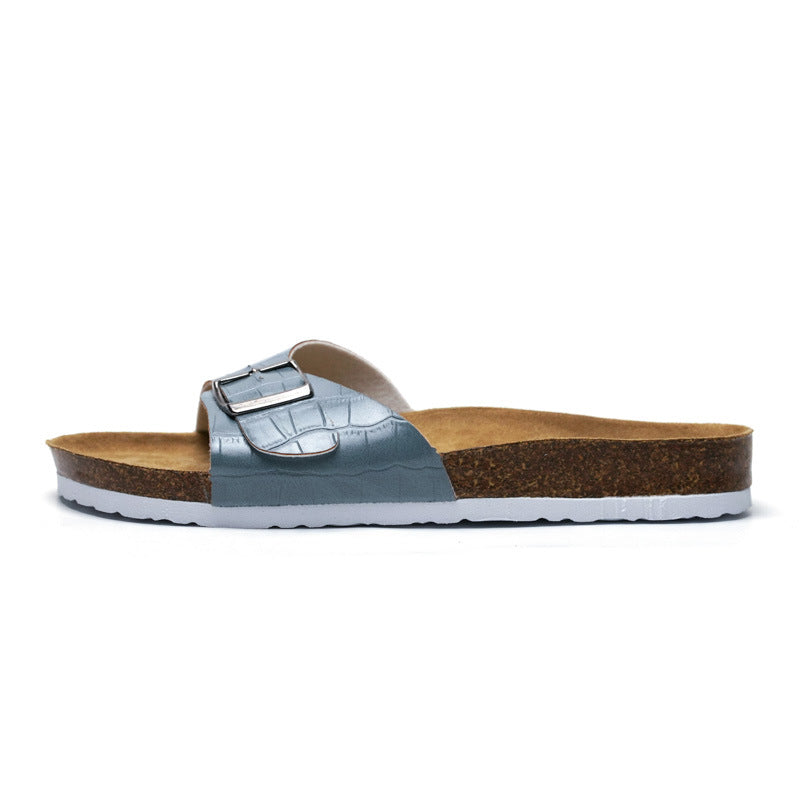 Women’s Trendy Cork Slippers & Sandals | Comfortable Beach Slides with Arch Support for Casual Wear
