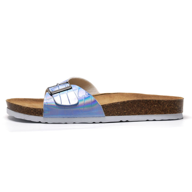 Women’s Trendy Cork Slippers & Sandals | Comfortable Beach Slides with Arch Support for Casual Wear