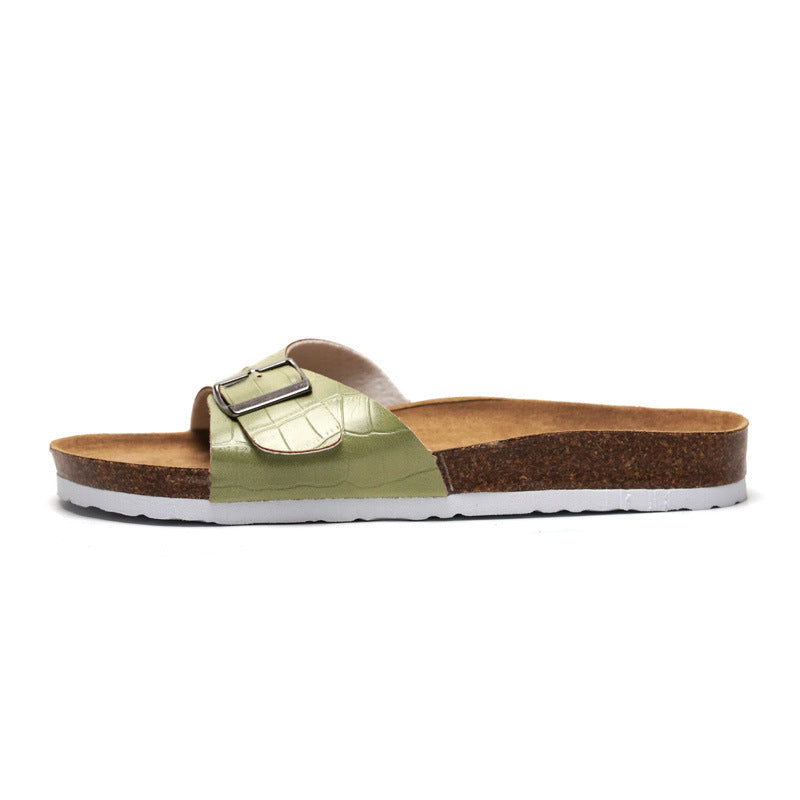 Women’s Trendy Cork Slippers & Sandals | Comfortable Beach Slides with Arch Support for Casual Wear