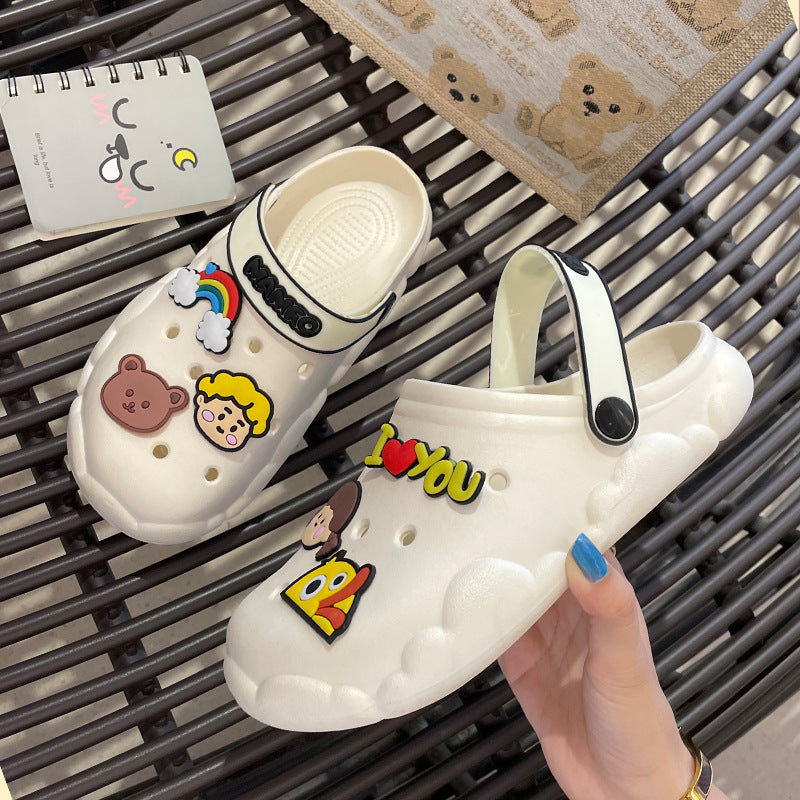 Women’s Trendy Thick Sole Beach Sandals – Soft Comfortable Platform Casual Summer Slippers