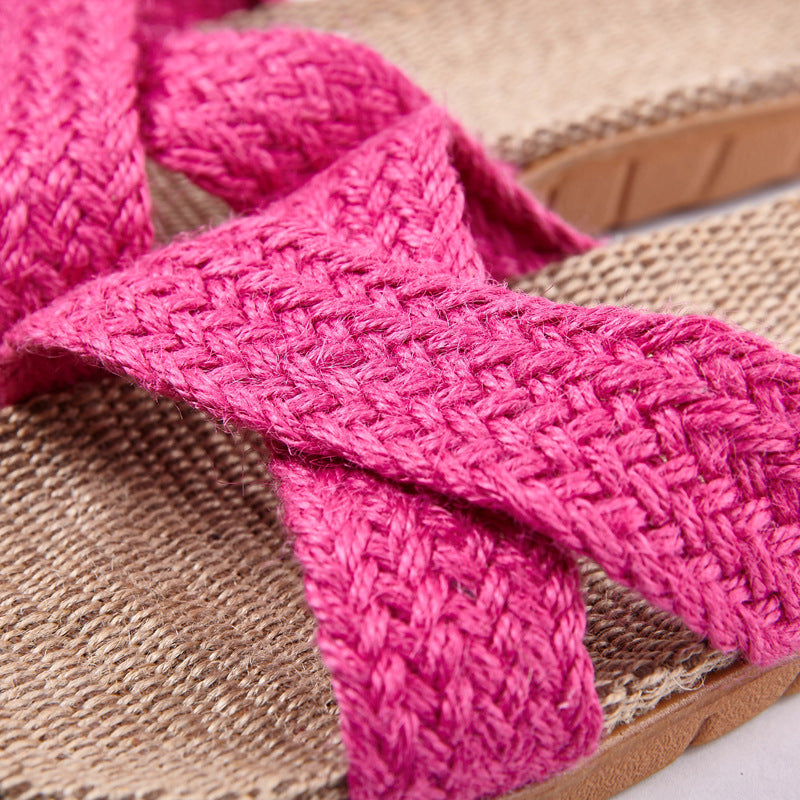 Linen House Slippers for Women | Breathable Non-Slip Indoor Comfort Slides