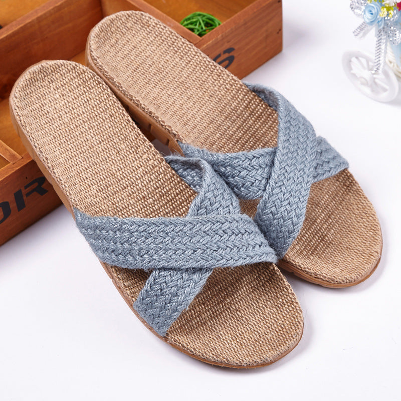 Linen House Slippers for Women | Breathable Non-Slip Indoor Comfort Slides