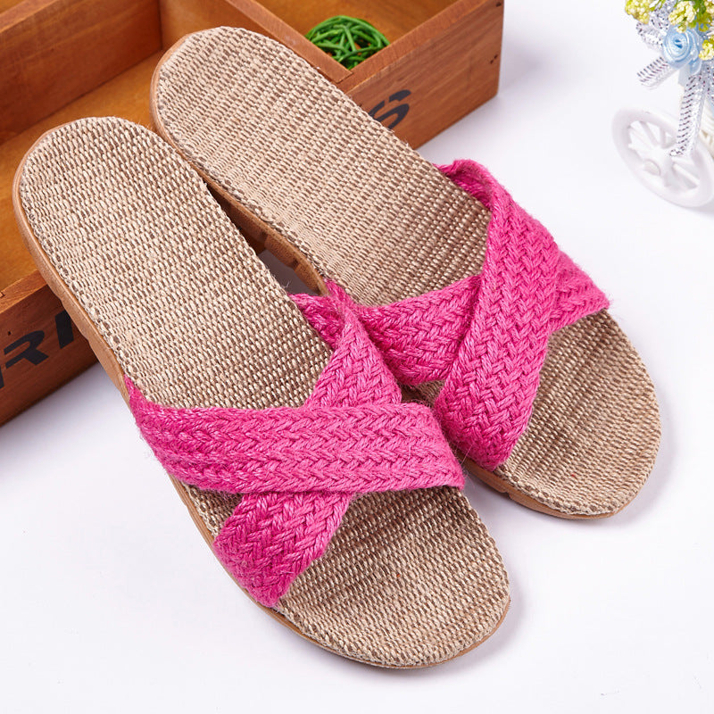 Linen House Slippers for Women | Breathable Non-Slip Indoor Comfort Slides