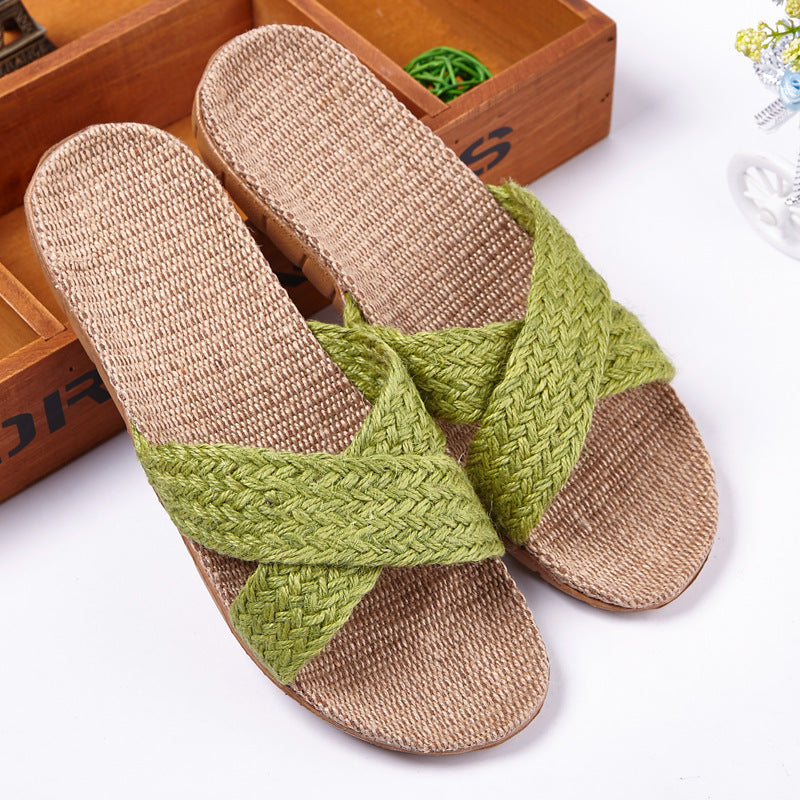 Linen House Slippers for Women | Breathable Non-Slip Indoor Comfort Slides