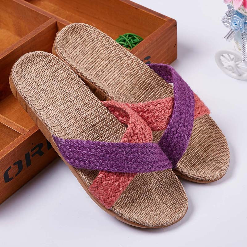 Linen House Slippers for Women | Breathable Non-Slip Indoor Comfort Slides