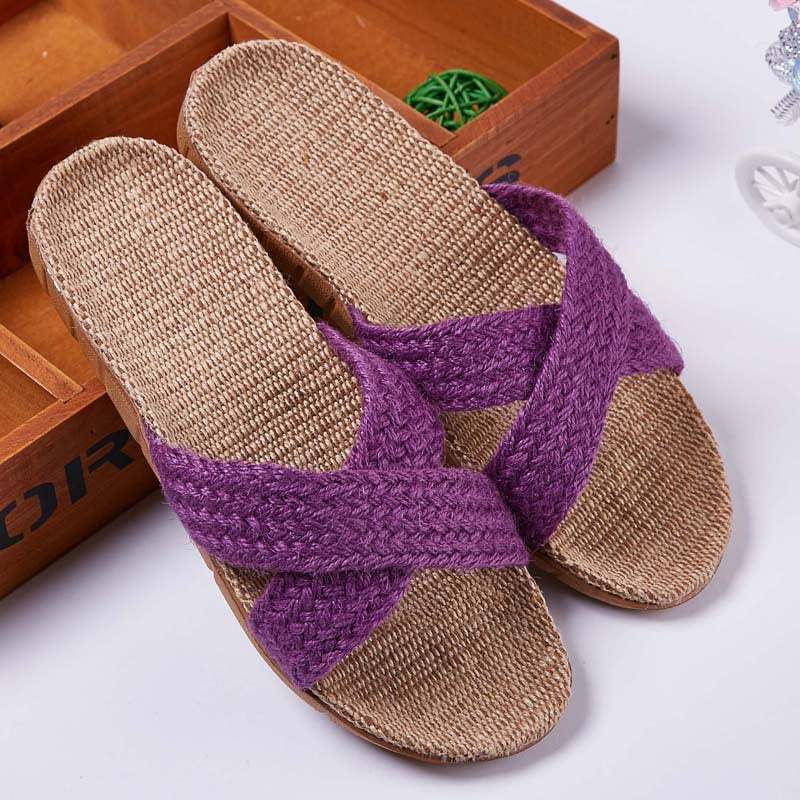 Linen House Slippers for Women | Breathable Non-Slip Indoor Comfort Slides