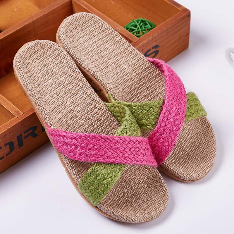 Linen House Slippers for Women | Breathable Non-Slip Indoor Comfort Slides