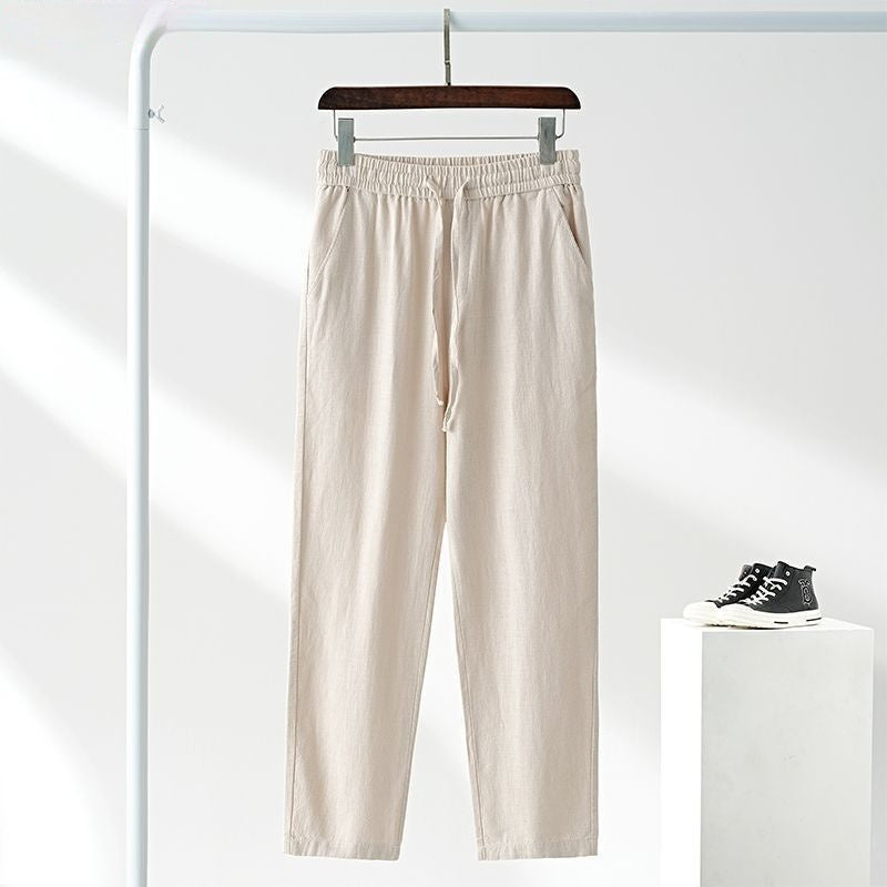 Men Linen Pants | Loose Fit Summer Trousers | Lightweight Breathable Casual Wear