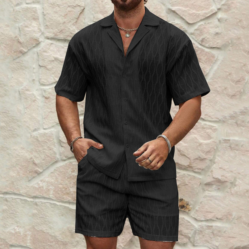 Men’s Summer Co-Ord Set – Casual Shirt & Shorts Beach Vacation Outfit for Men