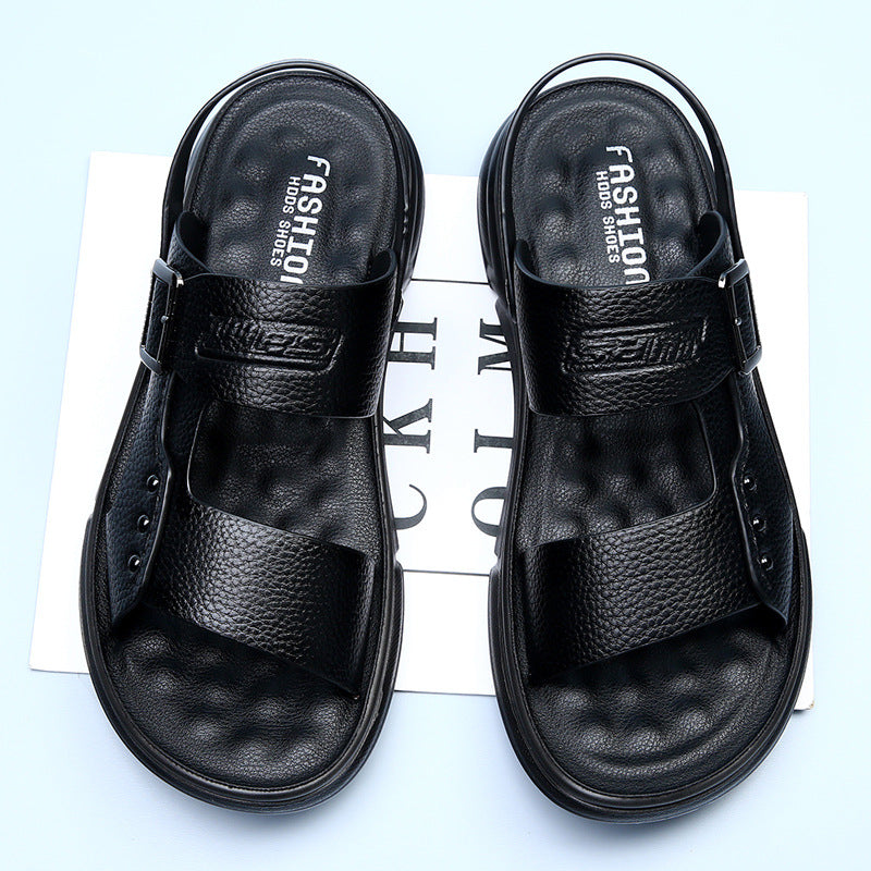 Men’s Soft Leather Beach SaMen Soft Leather Sandals | Cushioned Comfort | Casual Beach Summer Wear