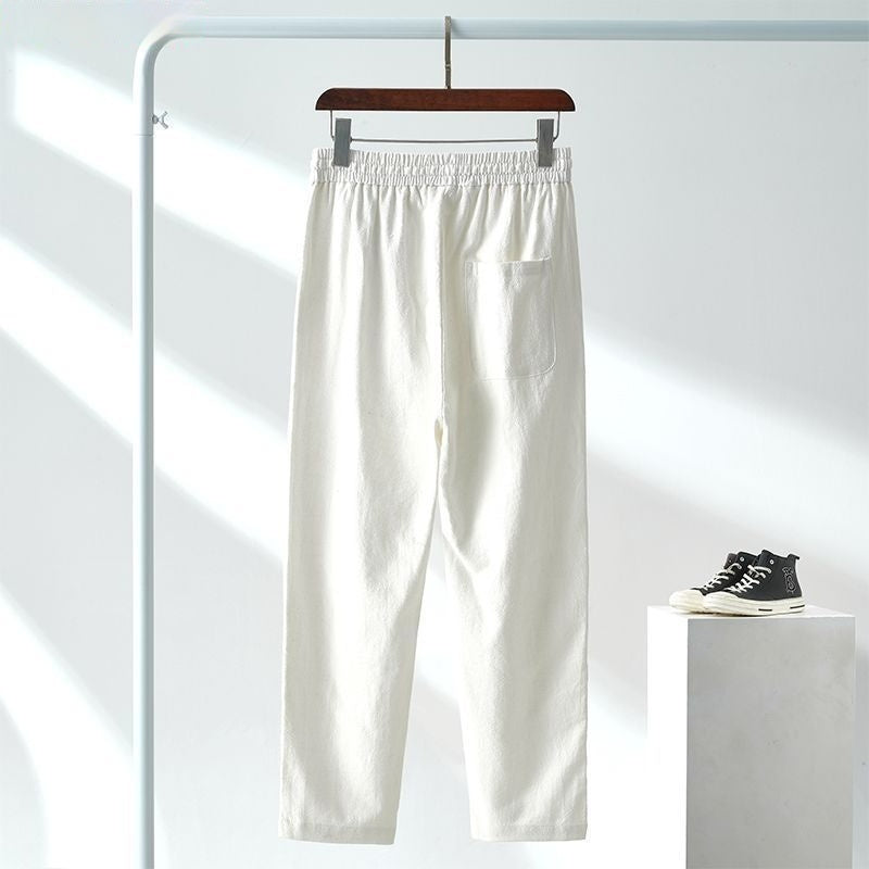 Men Linen Pants | Loose Fit Summer Trousers | Lightweight Breathable Casual Wear