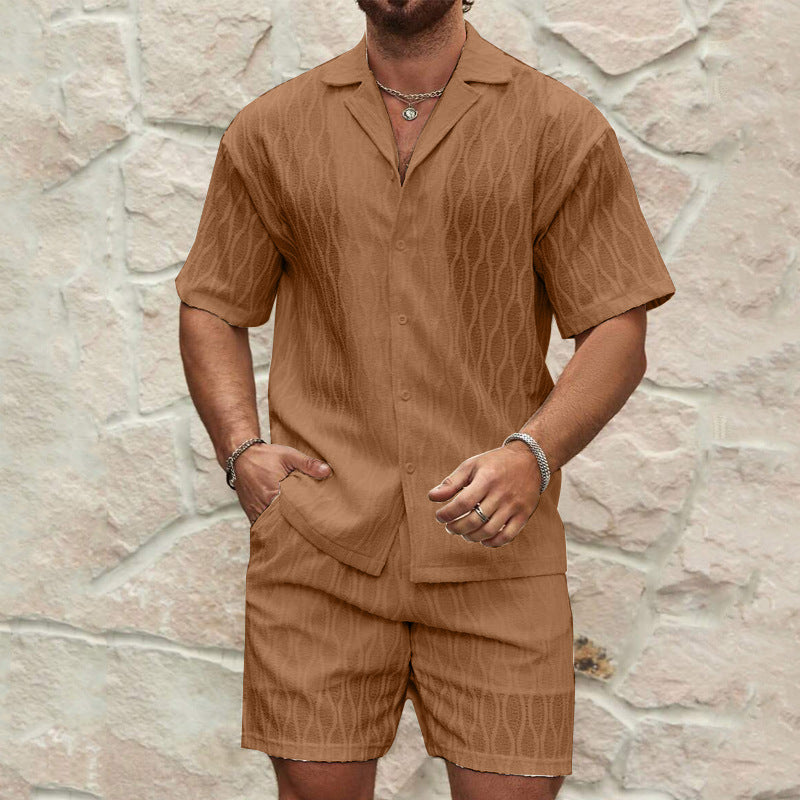 Men’s Summer Co-Ord Set – Casual Shirt & Shorts Beach Vacation Outfit for Men