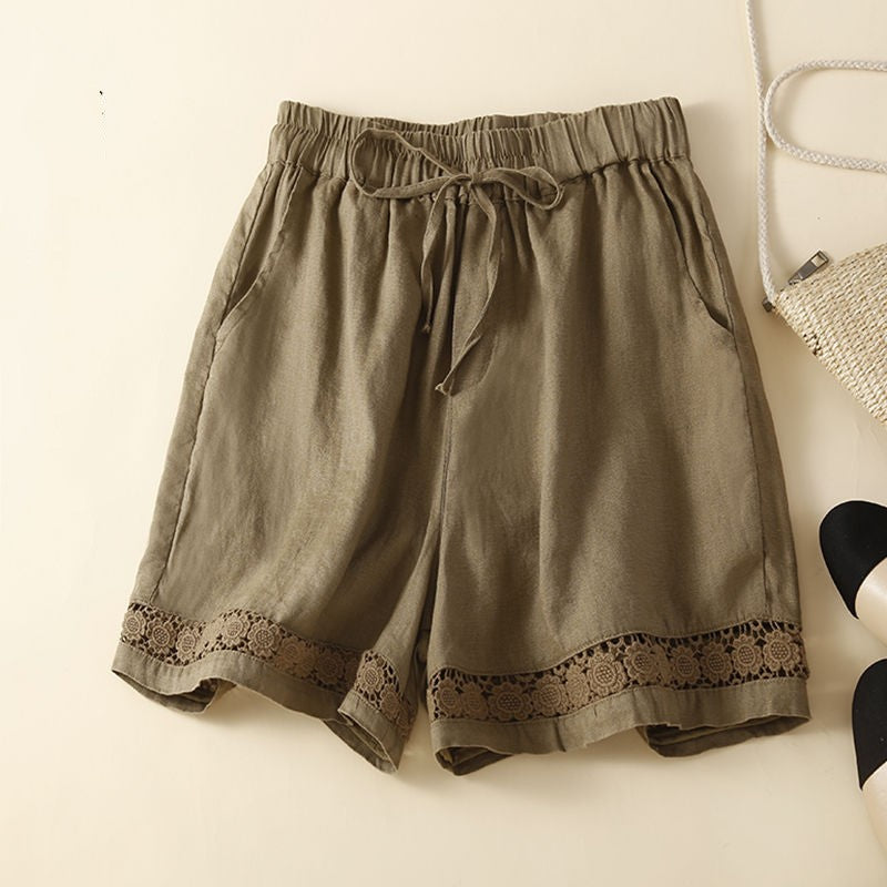 Women’s Thin Linen Shorts | Lightweight Breathable Casual Summer Beach Shorts for Women