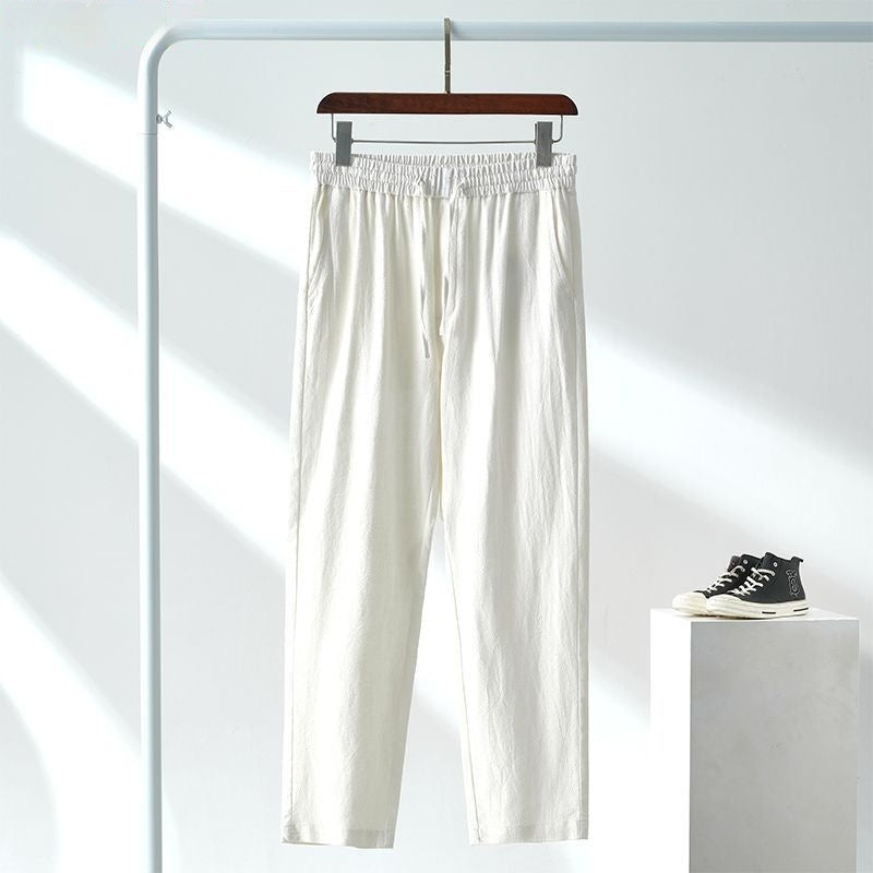 Men Linen Pants | Loose Fit Summer Trousers | Lightweight Breathable Casual Wear