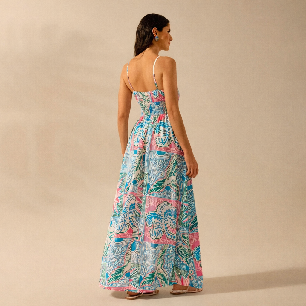 Women’s Printed Sling Summer Dress | Lightweight Casual Holiday Dress for Beach, Vacation and Everyday Wear