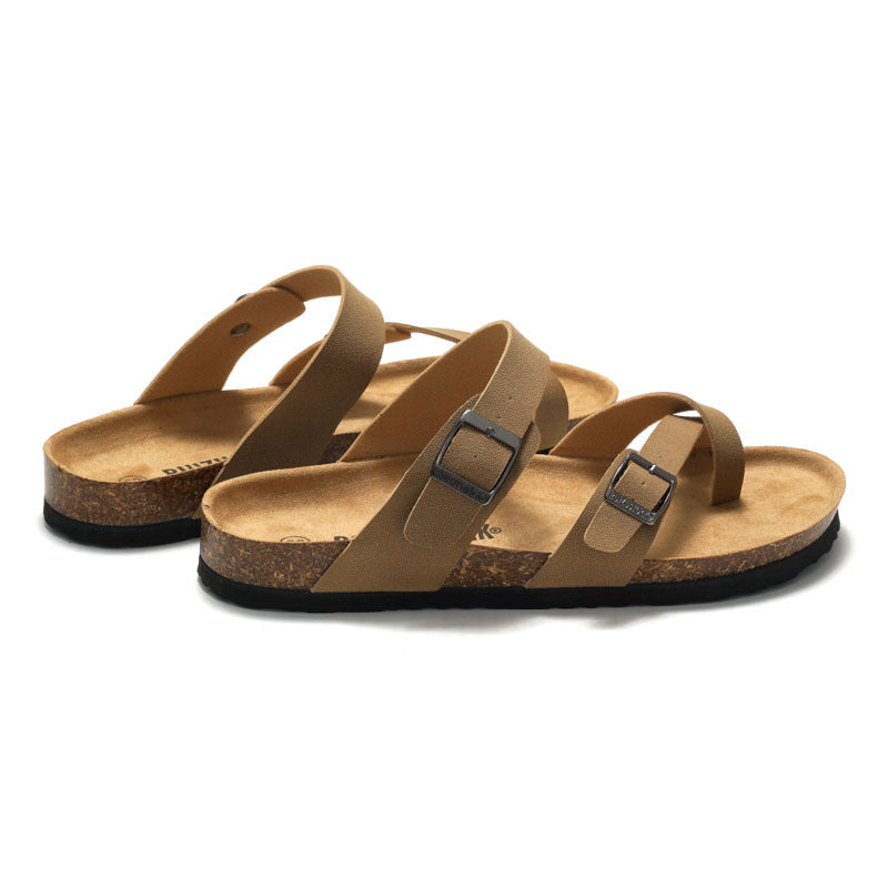 Women’s Cork Trendy Summer Sandals | Comfortable Outdoor Casual Slides for Travel, Beach and Everyday Wear