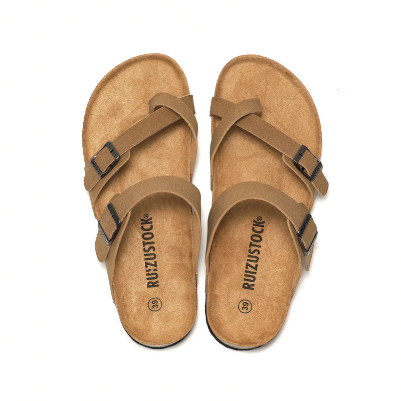 Women’s Cork Trendy Summer Sandals | Comfortable Outdoor Casual Slides for Travel, Beach and Everyday Wear