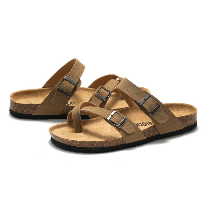 Women’s Cork Trendy Summer Sandals | Comfortable Outdoor Casual Slides for Travel, Beach and Everyday Wear