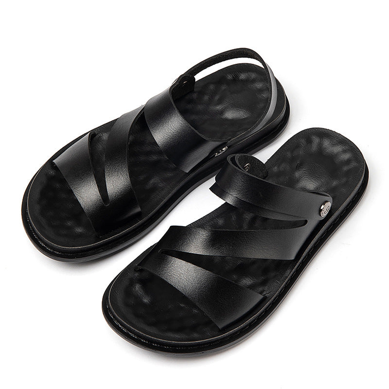Men Leather Sandals | Casual Summer Sandals | Outdoor Beach Wear | Comfortable Everyday