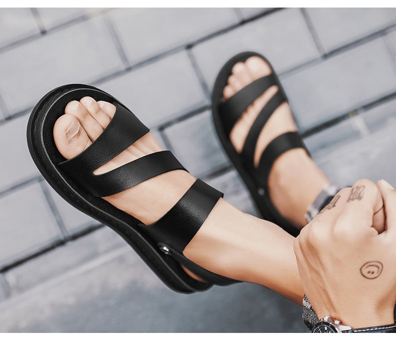 Men Leather Sandals | Casual Summer Sandals | Outdoor Beach Wear | Comfortable Everyday